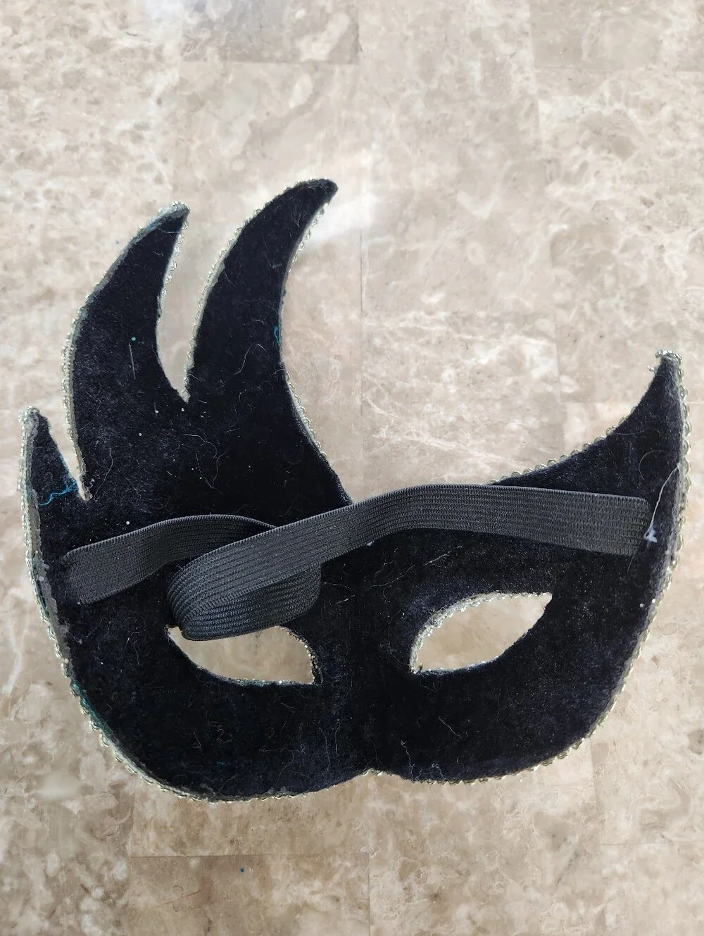 Elegant Blue and Gold Masquerade Mask